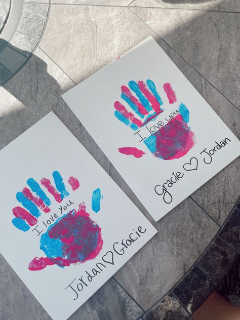 Couple Paint Handprint, Hand Print For Couples, Handprint On Canvas Couple, Cute Hand Painting For Couples, Finger Print Art Couple, Hands On Canvas Couple, Hand Print Crafts For Couples, Hand Print Boyfriend And Girlfriend, Art Projects For Couples To Do Together