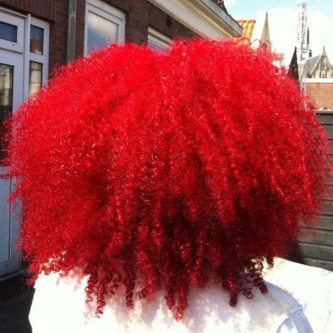 Curly Nikki, Dyed Curly Hair, Cute Hair Colors, Bright Red Hair, Dyed Hair Inspiration, Dyed Natural Hair, Beautiful Natural Hair, Pelo Afro, Natural Hair Beauty