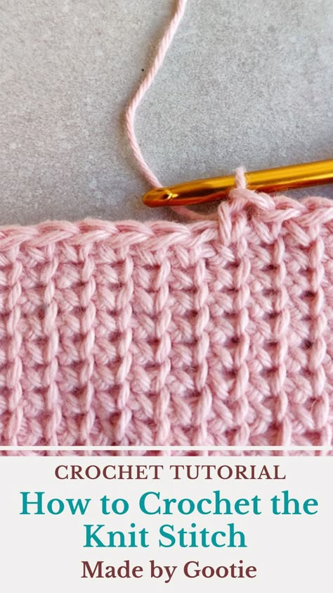 Crochet Stitch Knit Look, Crochet Like Knitting Pattern, How To Crochet Like Knitting, Crochet Stitches In The Round Patterns, Crochet Whip Stitch, Crochet Stretchy Stitch, Knit Looking Crochet Stitch, Crochet Stitches Without Holes, Simple Crochet Blankets