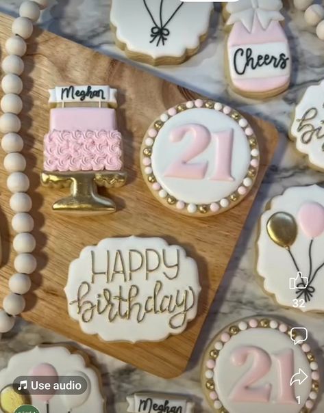 21 Birthday Cookies Girl, 21st Birthday Cookies For Girl, 21st Birthday Sugar Cookies, 21 Birthday Cookies, 21st Birthday Cookies, Birthday Sugar Cookies, Iced Sugar Cookies, 21 Birthday, Girls 21st