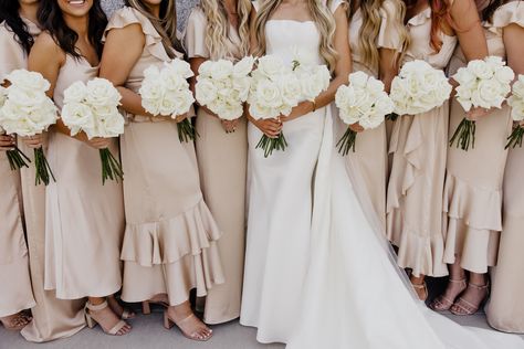 All White Rose Bridal Bouquet, Long Stemmed Rose Bouquet, Large White Rose Bouquet, Long Stem Rose Bouquet, Wedding Bridesmaids Bouquets, Long Stem White Rose Bouquet, Long Stem Peony Bouquet, Long Stem Bouquet, Rose Bridesmaid Bouquet