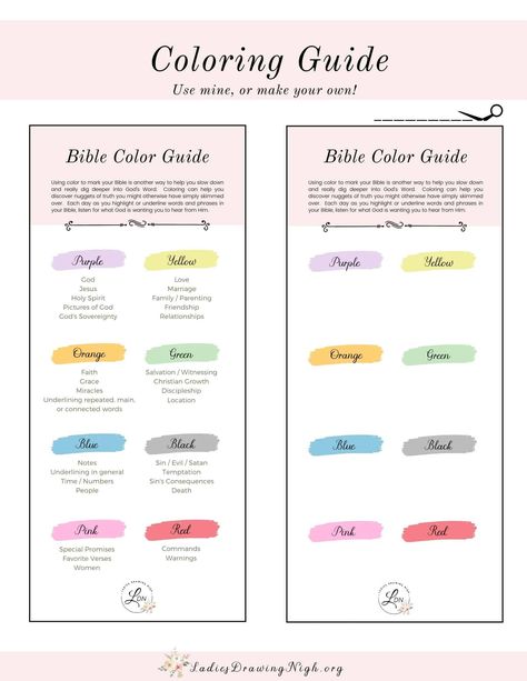 If you are visual learner, like me, then I'm sure color coding your Bible will help you get the most from your time in the Word. Here is how you can create and use a Bible Highlighting System for effective study. Scripture Highlighting System, Bible Highliting Key, Bible Coding Ideas, Highlights For Bible, Color Codes For Bible Study, Color Coordinated Bible, Best Highlighters For Bible, Colour Coding Bible, Bible Study Mapping