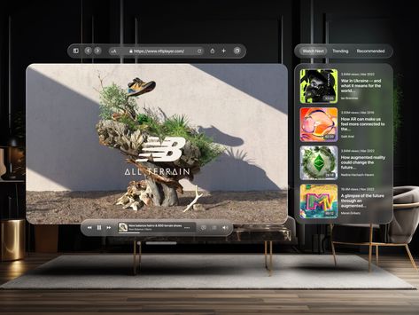 Apple Vision Pro Spatial UI - NFT Video Player designed by RH. Connect with them on Dribbble; the global community for designers and creative professionals. Apple Vision Pro, Digital Dashboard, Vision Pro, Ui Patterns, Human Centered Design, Mobile Ui Design, Neon Design, User Experience Design, App Ui Design