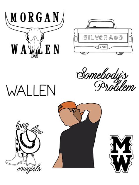 Morgan Wallen Tattoos For Women, Morgan Wallen Outline, Morgan Wallen Drawing Ideas, Parker Mccollum Tattoo Ideas, Morgan Wallen Drawing Easy, Western Patchwork Tattoo Ideas, Morgan Wallen Inspired Tattoos, Cowboy Flash Tattoo, Morgan Wallen Tattoos