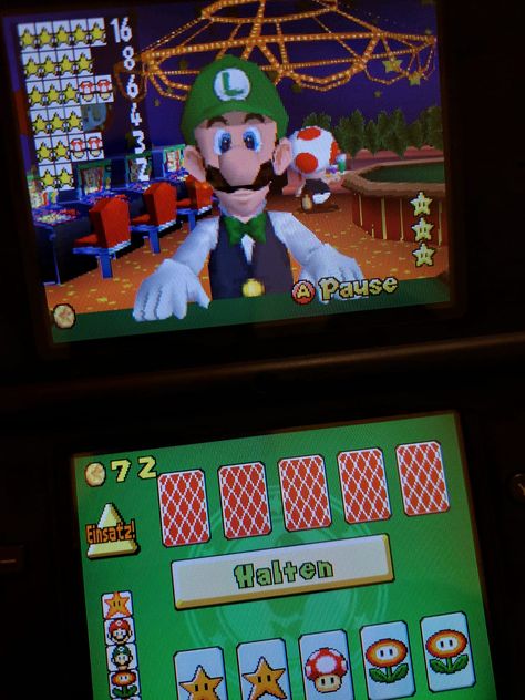 nintendo; nintendo ds; super mario; new super mario bros; luigi; luigi's casino Mario Party Aesthetic, Nintendo Ds Nostalgia, Nintendo Ds Games Aesthetic, Super Smash Bros Pfp, Casino Luigi, Super Mario Aesthetic, Mario Aesthetic, Rainbow Road Mario Kart, 2000 Games