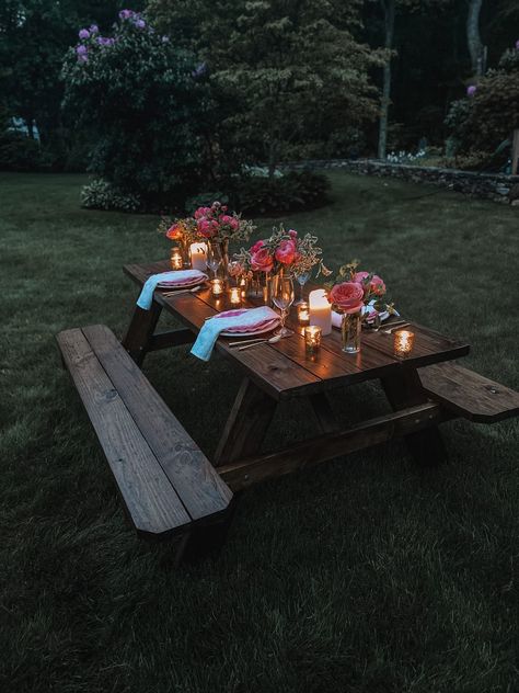 Outside Date Ideas Backyards, Deck Date Night Ideas, Patio Date Night Ideas, Backyard Date Ideas, Garden Date Night, Patio Date Night, Backyard Styling, Backyard Date Night, Outdoor Dinner Date