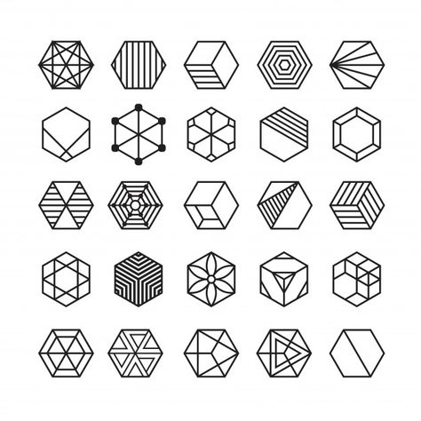 hexagon geometric vector icon , ornament Premium Vector Zentangle Pattern Coloring Pages, Hexagon Art, Hexagon Tattoo, Hexagon Vector, Hexagonal Pattern, Sacred Geometry Symbols, Geometric Inspiration, Geometric Vector, Geometric Drawing