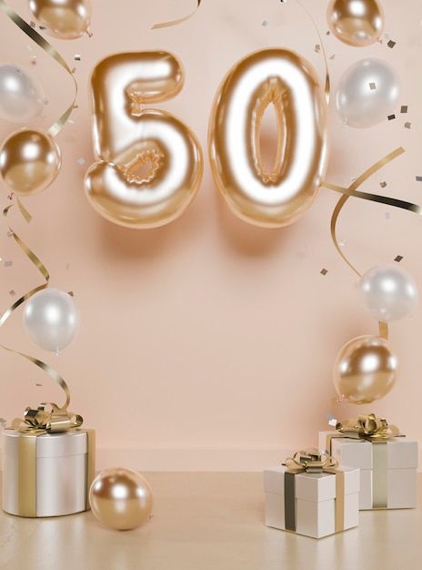 Photo festive 50th birthday arrangement ... | Premium Photo #Freepik #photo #happy-birthday #happy-birthday-party #50th-birthday #birthday 50th Birthday Photoshoot, Birthday Photo Background, 50 Birthday, Birthday Wallpaper, Happy 50th Birthday, Birthday Frames, Birthday Happy, Birthday Photoshoot, Photo Design