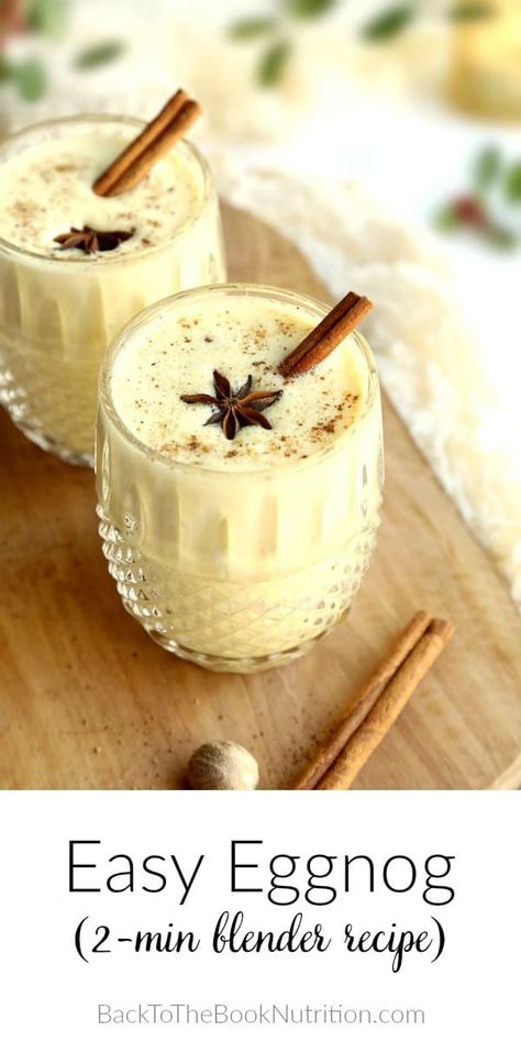 Eggnog Rezept, Eggnog Recipe Homemade, Blender Recipe, Easy Eggnog, Blender Smoothie, Homemade Eggnog, Best Smoothie, Eggnog Recipe, Egg Nog