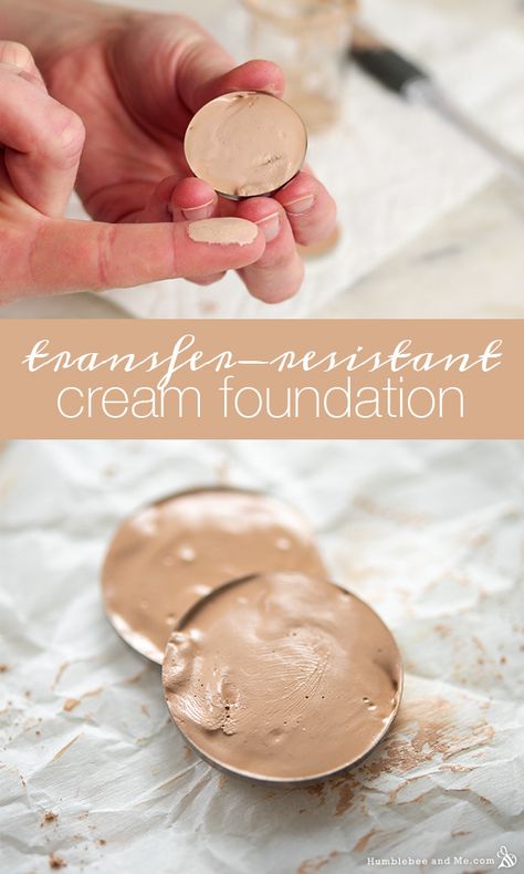 Learn how to make transfer-resistant cream foundation from scratch. Diy Makeup Foundation, Homemade Foundation, Kitchen Apothecary, Diy Natural Makeup, Diy Foundation, Diy Makeup Recipe, Making Cosmetics, Make Your Own Makeup, Makeup Recipes