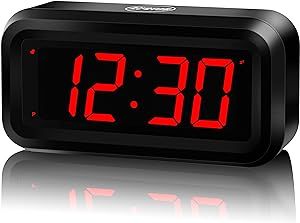 Alarm Clock, Digital Clock, Small Wall Clock, Battery Operated, Adjustable 3-Level Led Brightness, Dim Night Model, 12/24Hr, Cordless, Constantly 1.2'' Digits Display for Bedroom/Travel Small Wall Clock, Kids Alarm Clock, Small Clock, Travel Alarm Clock, 9 Volt Battery, Clock Display, Led Clock, Clock For Kids, Radio Clock