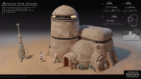 Star Wars House Concept Art, Star Wars Buildings, Star Wars Architecture, Lego Terrain, Star Wars House, Planet Coaster, Mos Eisley, Star Wars Design, Star Wars Diy