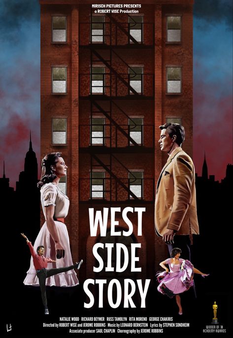 Payday 3, West Side Story Movie, West Side Story 1961, Richard Beymer, George Chakiris, Alt Posters, Broadway Posters, Jerome Robbins, Spanish Movies