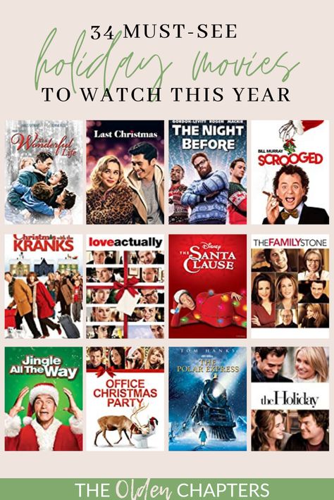 This ultimate holiday movies list is filled with magical films to get you in the holiday spirit! This Christmas films list includes everything from favorite classics to movie ideas for kids. Pin now, pop that popcorn, and begin creating your very own Christmas movies bucket list. #christmasmovies #christmas #holidays Christmas Movie Photos, Christmas Movie Classics, Must Watch Christmas Movies List, Christmas Movies Bucket List, Ultimate Christmas Movie List, Christmas Classic Movies, Christmas Movie Watch List, Christmas Movie Bucket List, Best Christmas Movies List