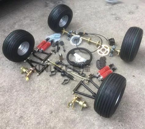 Go Kart Steering, Go Kart Kits, Build A Go Kart, Drift Kart, Homemade Go Kart, Go Kart Plans, Go Kart Parts, Diy Go Kart, Electric Trike