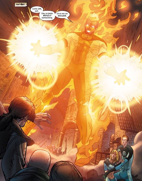 Human Torch Comic Art, Human Torch Art, Human Torch Comics, Marvel Tribute, The Human Torch, Superhero Comics Art, Fantastic Four Comics, Johnny Storm, Mister Fantastic