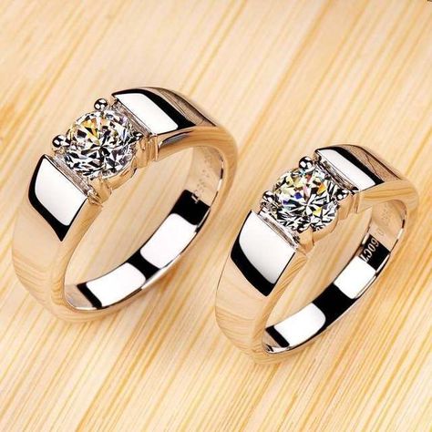 Wedding Rings Male, Rings Male, Couple Rings Gold, Male Ring, Couples Rings, Rose Gold Halo Engagement Ring, Couple Ring Design, Black Onyx Engagement Ring, Engagement Rings Couple