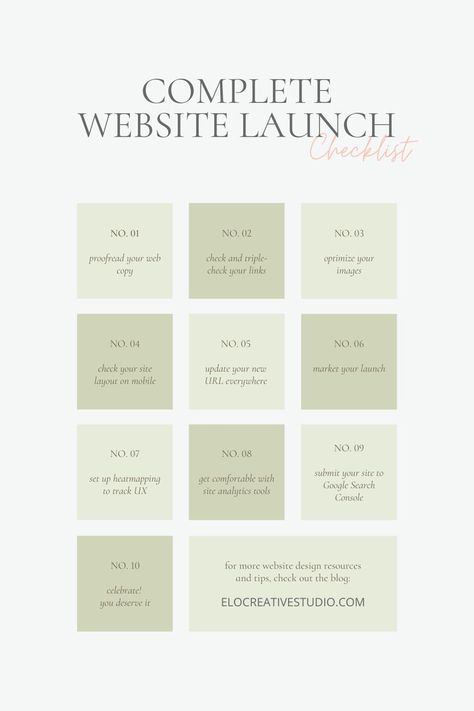 Launch Plan Template, Website Checklist Web Design, Brand Launch Checklist, Website Launch Checklist, Web Design Process, Web Design Checklist, Weblayout Design, Checklist Design, Content Pillars