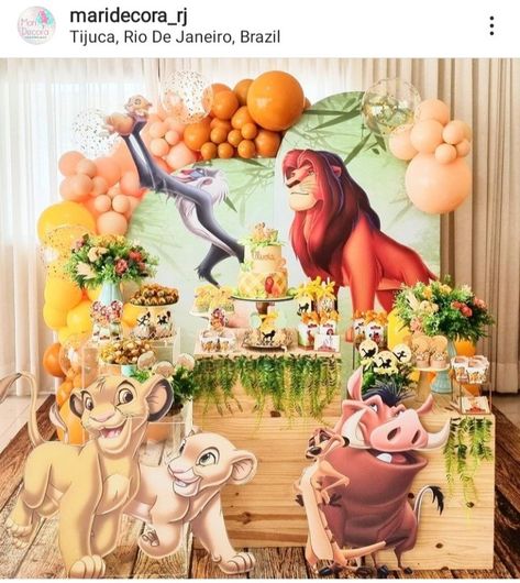 Lion King Birthday Balloon Arch, Simba Party Decorations, Lion Guard Cake, Lion King Party Decorations, Simba Baby Shower, Lion King Birthday Party, Lion King Birthday Party Ideas, Lion Birthday Party, Lion King Theme