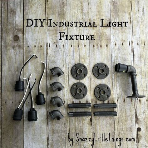 Industrial Diy Decoration, Industrial Diy Decoration Ideas, Diy Industrial Home Decor, Industrial Bathroom Lighting, Industrial Vanity Light, Diy Industrial Lighting, Lampe Industrial, Industrial Vanity, Industrial Diy