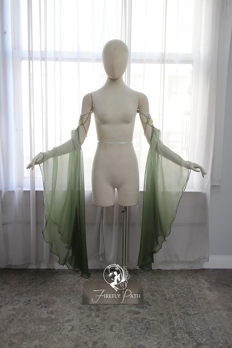 Elven Bridal Sleeves - Etsy Forest Elf Princess, Green Fairy Cosplay, Elven Fairy Costume, Elven Outfits Casual, Elven Core Outfits, Water Elf Costume, Forest Elf Dress, Woodland Elf Cosplay, High Elf Cosplay