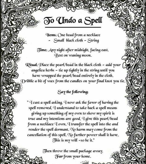 Reverse Spell Chant, How To Reverse A Love Spell, Verbal Spells Witchcraft, Good Witch Spells, Real Witch Spells, Celtic Magic Witchcraft, How To Reverse A Spell, Reverse Love Spell, Reverse A Spell You Cast