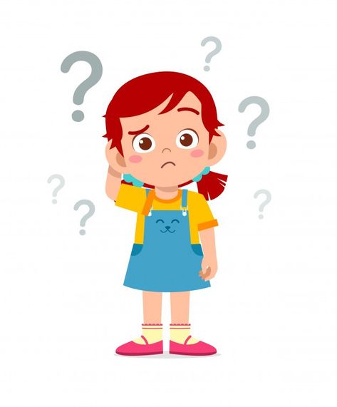 Cute little kid girl think with question... | Premium Vector #Freepik #vector #girl #character #cartoon #kids Values Activities, Wikang Pambansa, Bentuk Mata, Kids Cartoon Characters, Doodle Notes, Flashcards For Kids, Kid Boy, Kids Vector, Coloring Sheets For Kids