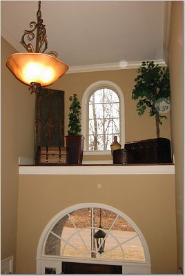 47b6df27b3127cce963fec9f66be00000025118Qbs3LRs5ao by Unskinny Boppy, via Flickr Interior Ledge Decor, Foyer Window Ledge Decor, High Alcove Decorating Ideas, Decorating A High Ledge, Ledge Above Front Door Entryway Decorating Ideas, Large Ledge Decorating Ideas, Landing Above Front Door Decor, Vaulted Ceiling Ledge Decorating Ideas, Large Wall Niche Decor Ideas