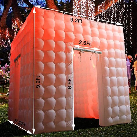 Staelea Inflatable Photo Booth Enclosure (White, Two Doors, 9.2X 9.2X 9.2ft), staelea Inflatable LED Photo Booth Tent with Air Blower and Remote Controller, Photo Booth Backdrop for Wedding Event Photo Booth Wall, Inflatable Photo Booth, Portable Photo Booth, Open Air Photo Booth, Backdrop For Wedding, Photo Booth Company, Party Inflatables, Pumpkin Photos, Paint Booth