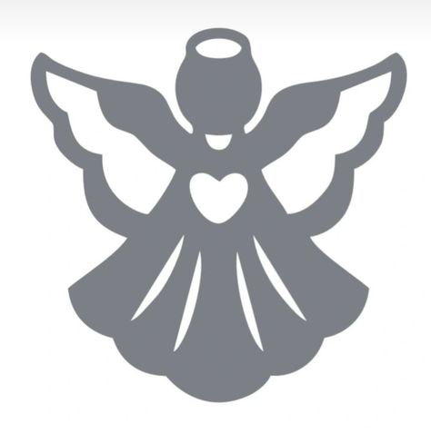 Angel Cutout, Angel Svg, Angel Silhouette, Angel Vector, Laser Cut Decor, Diy Angels, Diy Nativity, Ornament Template, Angel Crafts