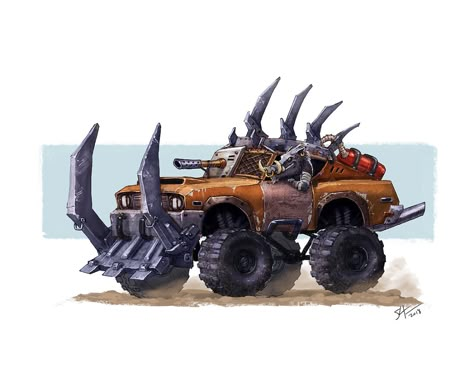 Madmax Car Concept Art, Mad Max Vehicles Concept Cars, Mad Max Cars Vehicles, Mad Max Vehicles, Mad Max Cars, Wasteland Vehicles, Shaun Keenan, Warhammer Vehicles, Zombie Survival Vehicle