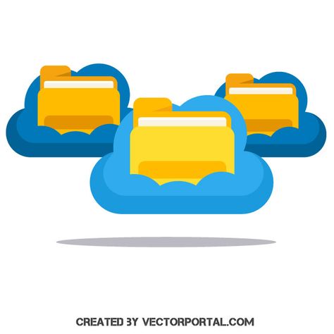 Cloud storage icons Clouds Aesthetic Icon, Cloud App Icon Aesthetic, Cloud Png Icon, Cloud Storage Illustration, Yellow Folder, Free Cloud Storage, Types Of Websites, Instagram Username Ideas, Free Vector Illustration