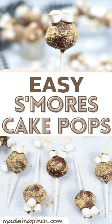 Cake Pops Recipe, Easy Smores, Neighborhood Party, Smores Cake, Milk Chocolate Candy, Cake Pop Recipe, Chocolate Candy Melts, Love S, Melting Chocolate Chips