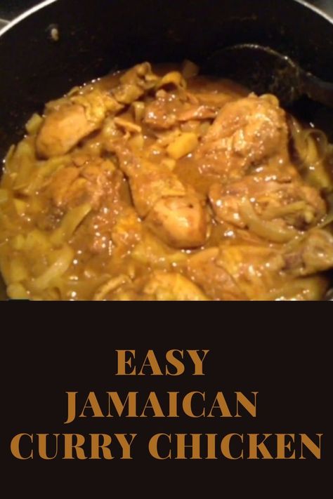 Jamaican Yellow Curry Chicken, Jamician Chicken Curry Recipe, Jamaican Curried Chicken, Jamaican Curry Sauce Recipe, Simple Curry Chicken Recipes, Quick And Easy Curry Recipes, Quick Curry Chicken, Curry Chicken Wings Recipes Jamaican, Curry Chicken Recipes Crockpot Easy