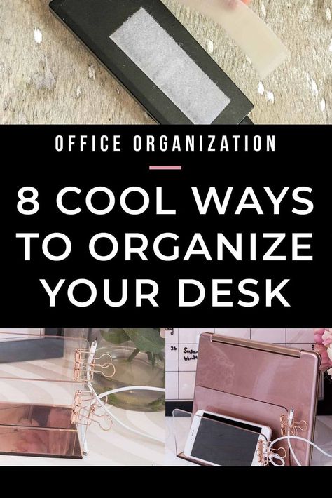 Office Desk Organization Ideas, Farmhouse Bedroom Wall, Small Office Organization, Small Desk Organization, Storage Ideas Bathroom, Gold Office Supplies, Interior Cottage, Office Desk Organization, Organized Desk