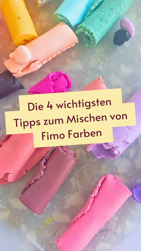 Die 4 wichtigsten Tipps beim Mischen von Fimo-Farben. Diy Fimo, Dry Clay, Air Dry Clay, Air Dry, Polymer Clay, Drinks, Quick Saves, Fimo