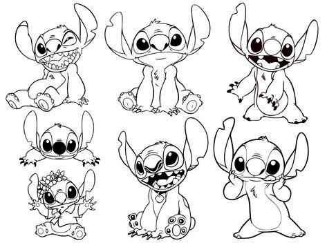 Outline Of Stitch, Outline Of Stitch Tattoo, Stitch Drawing Outline, Stitch Tattoo Drawing, Stitch Outline Svg, Disney Lilo And Stitch Tattoo, Stitch Tattoo Simple, Stitch Tattoo Ideas Black And White, Stitch Flash Tattoo