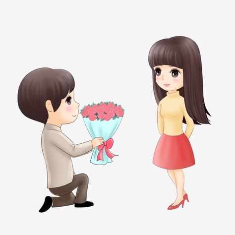 Rose Day Cartoon Couple, Rose Day Drawings Couple, Valentine Cartoon Cute, Valentine’s Day Couple, Happy Rose Day My Love, Valentine Image, Valentines Day Dp, Quotes Valentine, Pink Couple