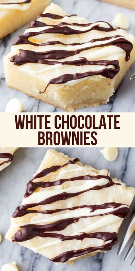 Classic Brownies Recipe, White Chocolate Brownies, Brownies Chocolate, Keto Brownies, Chocolate Brownies, Desert Recipes, Brownie Recipes, Pavlova, Yummy Food Dessert