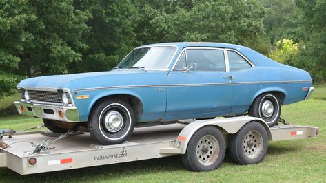 Alabama Barn Find: 1971 Chevrolet Nova #USA #Chevrolet, #Nova - https://barnfinds.com/alabama-barn-find-1971-chevrolet-nova/ Nova Car, Car Dream, Chevrolet Cars, Chevy Cars, Cars Collection, Chevy Muscle Cars, Golf Car, Chevrolet Nova, Chevy Nova