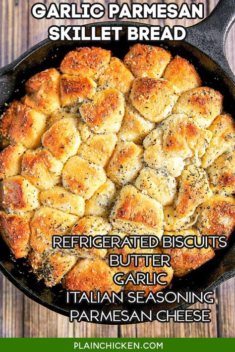 Garlic Monkey Bread Recipe, Garlic Monkey Bread, Biscuit Monkey Bread, Chicken Dorito Casserole, Pizza Monkey Bread, Easy Monkey Bread, Skillet Bread, Yummy Bread, Homemade Garlic Bread