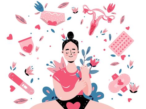 Jessica Flores, Diy Pop Up Book, Wellness App, Pregnancy Apps, Sanitary Products, Common Fears, Illustration People, Female Reproductive System, Menstrual Cup