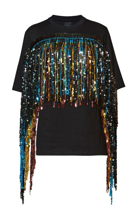 Fringe Tee, Sequin Tee, Diy Vetement, Love Potion, Elbow Sleeve, Stage Outfits, Mode Inspiration, Colorful Fashion, Moda Operandi