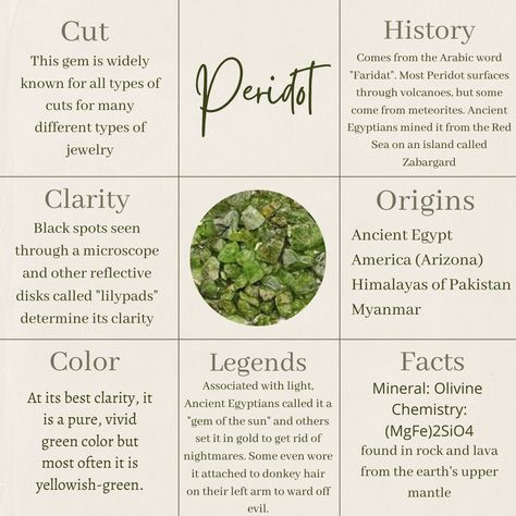 Peridot Gemstone Meaning, Emerald Aesthetic Gem, Peridot Aesthetic, Peridot Meaning, Core Of The Earth, Raw Peridot, Voodoo Hoodoo, Peridot Birthstone, Jewelry Knowledge