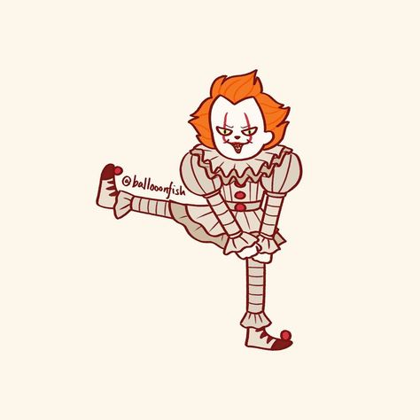 Pennywise Cartoon, Cute Pennywise, Pennywise Dancing, Clown Cartoon, It Chapter 2, Clown Movie, Paint Crafts, Pennywise The Dancing Clown, Horror Stuff