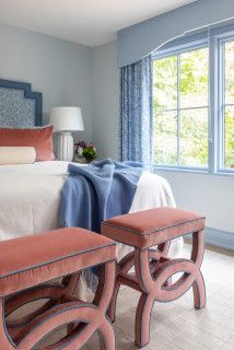 Interior Designer's Home Renovation - Traditional - Bedroom - Atlanta - by The Berndsen Company | Houzz Lulworth Blue, Borrowed Light, Wimborne White, Stiffkey Blue, Boy Toddler Bedroom, Fresh Kitchen, French Bedroom, Attic Bedrooms, Bedroom Photos