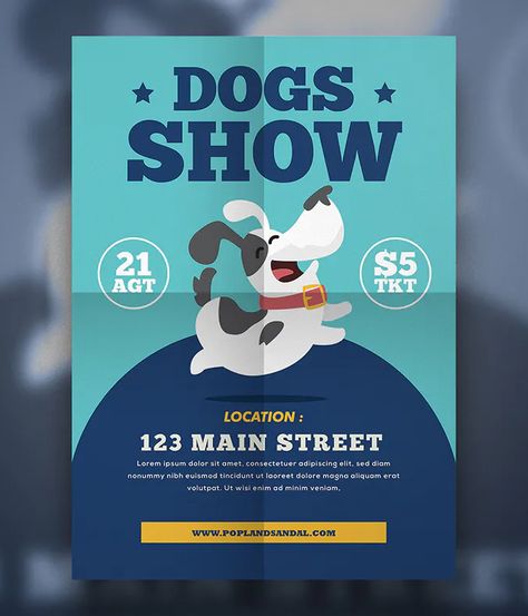 Dog Show Flyer Template AI, PSD Dog Show Poster, 222 Poster, Show Flyer, Graphic Design Flyer, Leaflet Design, Study Material, Flyer Design Templates, Design Graphics, Social Media Design Graphics