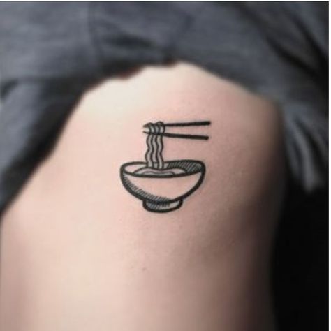 Noodle Tattoo, Cooking Tattoo, Chef Tattoo, Kiss Tattoos, Small Rose Tattoo, Coffee Tattoos, Thai Tattoo, Petite Tattoos, Friendship Tattoos