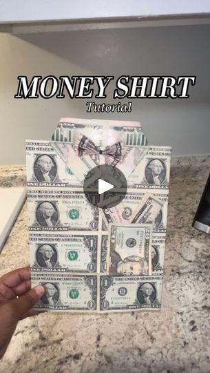 Diy Money Tree For Christmas, Money Presents Ideas, Money Shirt Design, Diy Prank Gifts, Money Gift For Men, Money Shirts Dollar Bills Diy, Money Gifts For Men, Money Gift Ideas For Men, Creative Ways To Give Money