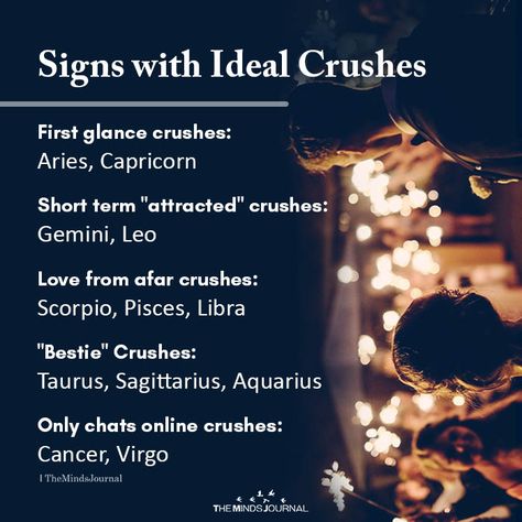 Signs with Ideal Crushes Capricorn Crushing, Capricorn Crush, Love From Afar, Aries Capricorn, Zodiac Cusp, Astrology Meaning, Zodiac Elements, Astrology Taurus, Zodiac Funny